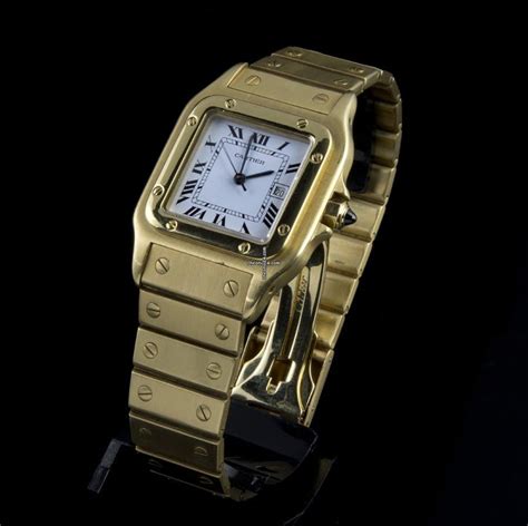 cartier santos gold chrono24|cartier santos vintage.